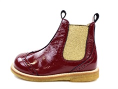 Angulus ancle boot d.red/gold with hole pattern